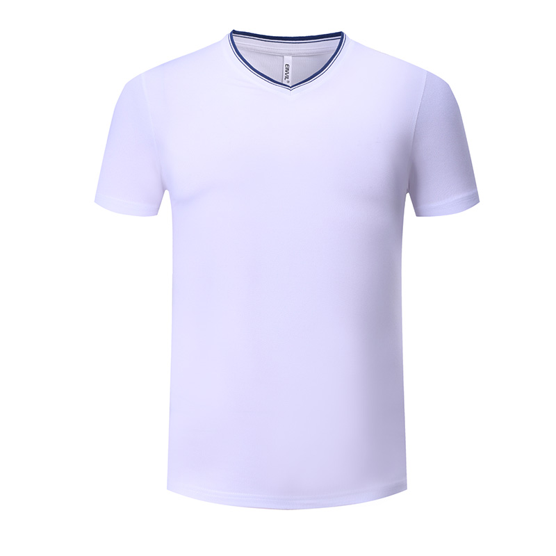 V领男/女款短袖珠地T恤衫现货_V领文化衫定做LOGO图案【8色可选】