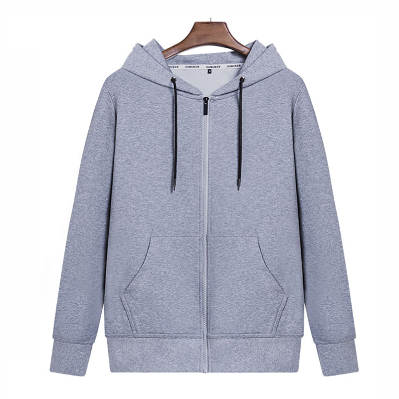 斜纹圈带帽拉链卫衣定制_开衫卫衣工作服定做_学生卫衣班服定制【5色可选】