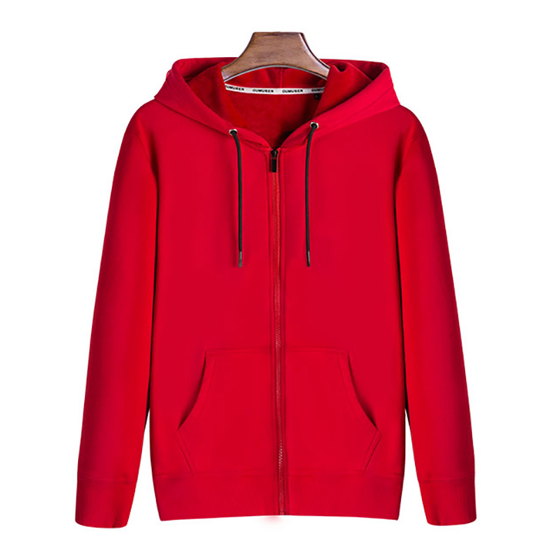 加厚银狐绒拉链卫衣定制_卫衣工作服定做_学生卫衣班服定制印图【4色可选】