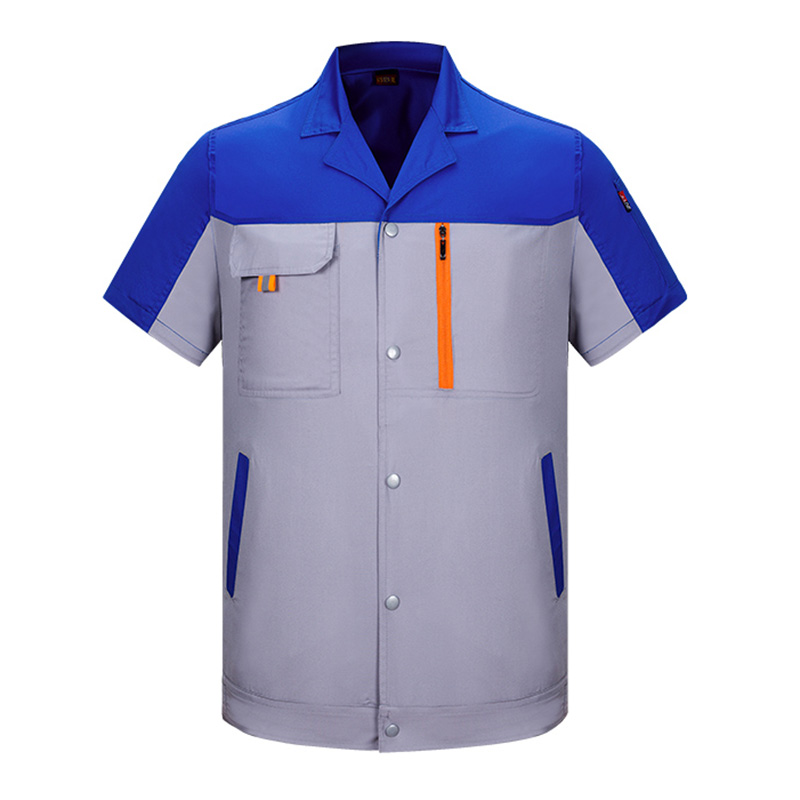 夏天短袖工作服套装_薄款劳保工装_焊工汽修工劳保服定制【6色可选】