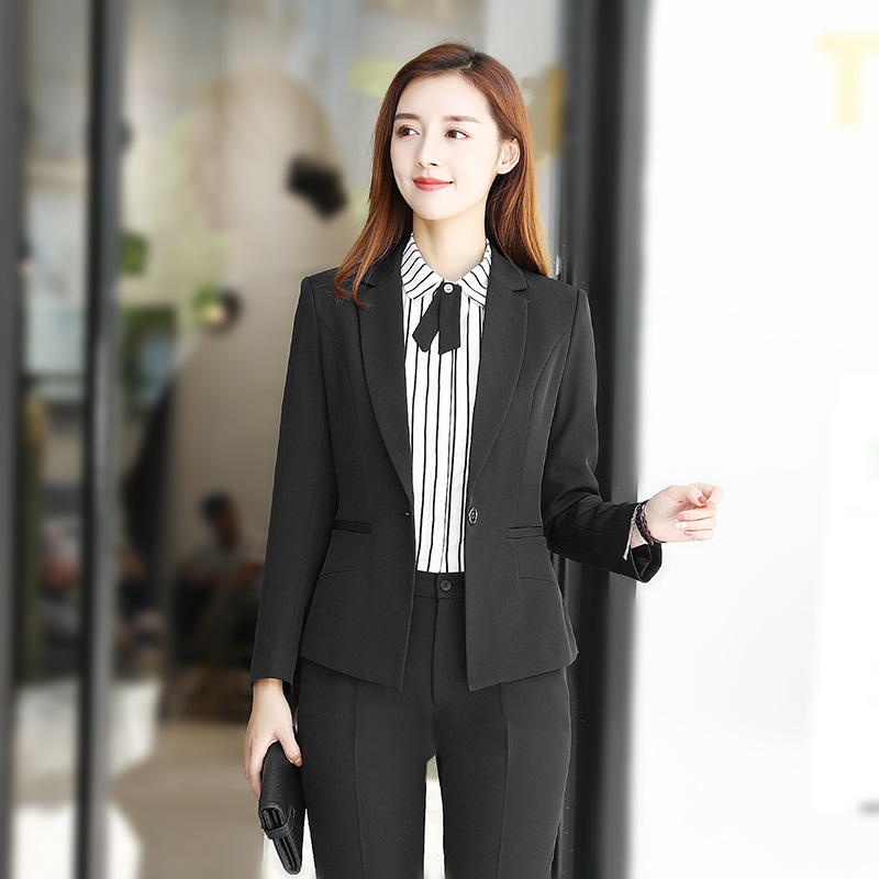 女职业西服套装_修身时尚西装定制_职场商务西装工作服定做